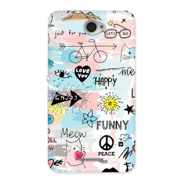 Peace And Funny Back Case for Sony Xperia E4