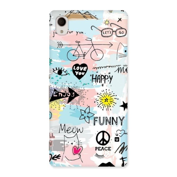 Peace And Funny Back Case for Sony Xperia M4