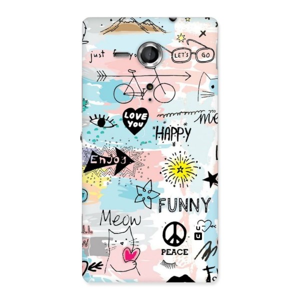 Peace And Funny Back Case for Sony Xperia SP