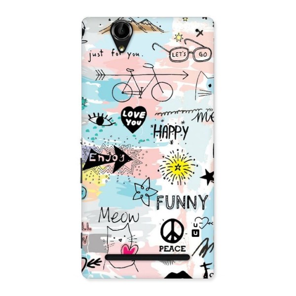 Peace And Funny Back Case for Sony Xperia T2