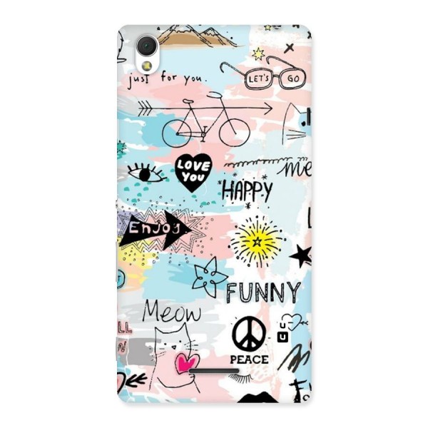 Peace And Funny Back Case for Sony Xperia T3