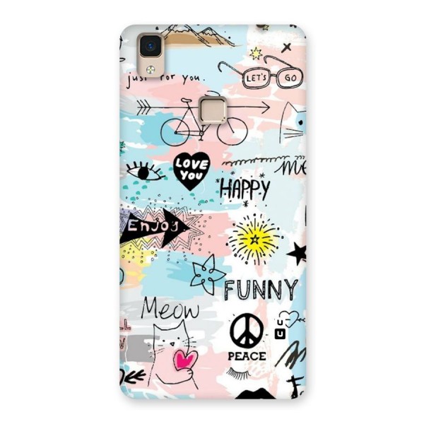 Peace And Funny Back Case for V3 Max