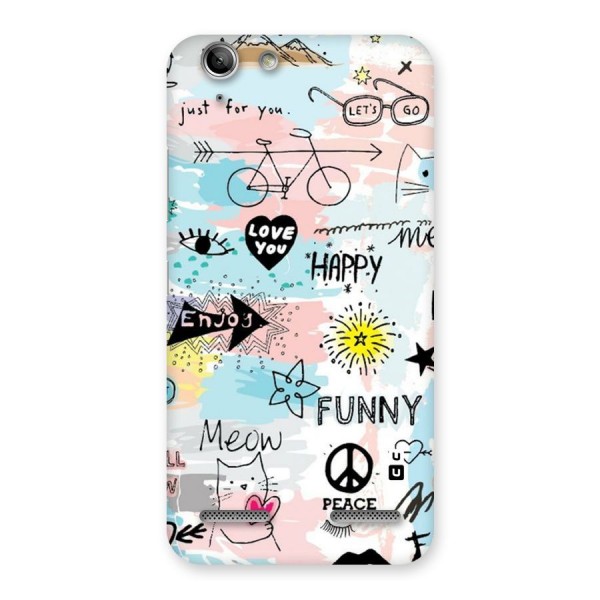 Peace And Funny Back Case for Vibe K5