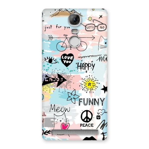 Peace And Funny Back Case for Vibe K5 Note