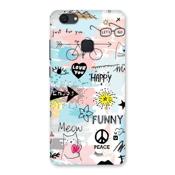 Peace And Funny Back Case for Vivo V7 Plus