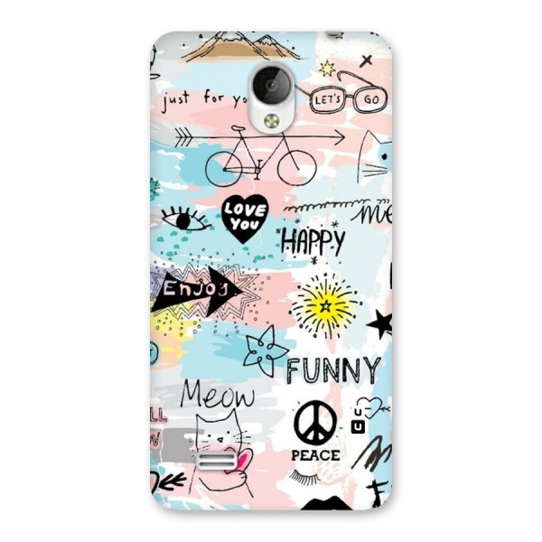 Peace And Funny Back Case for Vivo Y21