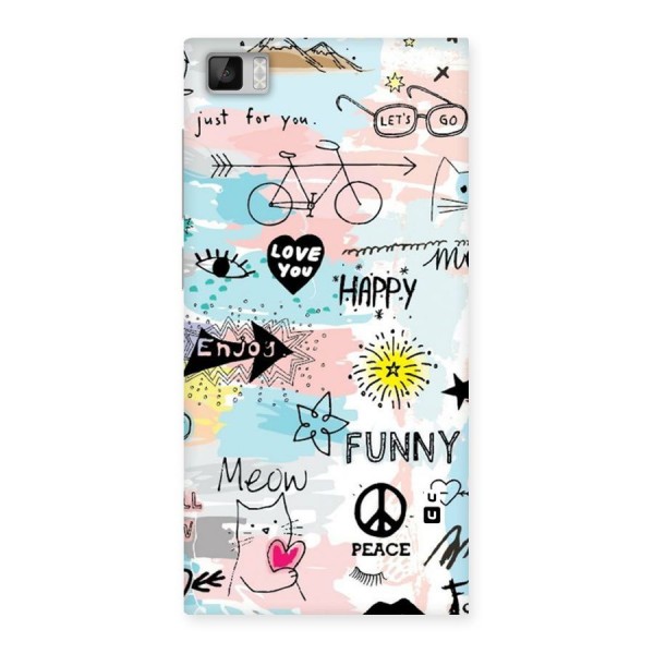 Peace And Funny Back Case for Xiaomi Mi3