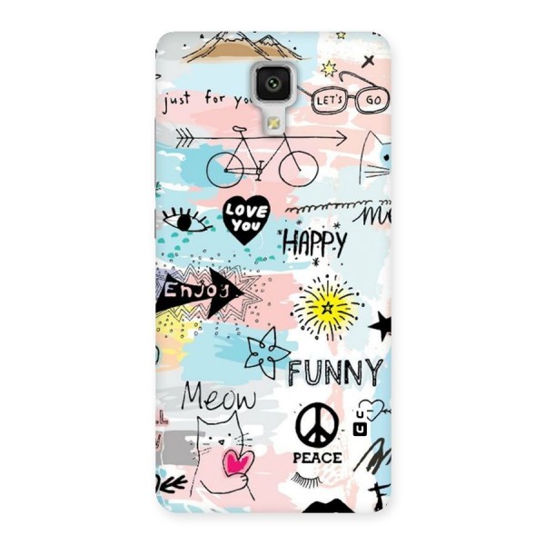 Peace And Funny Back Case for Xiaomi Mi 4