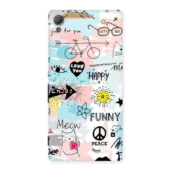 Peace And Funny Back Case for Xperia Z3 Plus