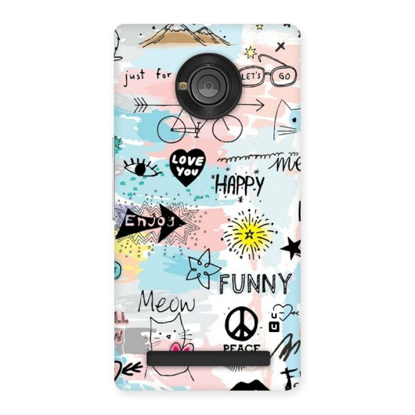 Peace And Funny Back Case for Yu Yunique
