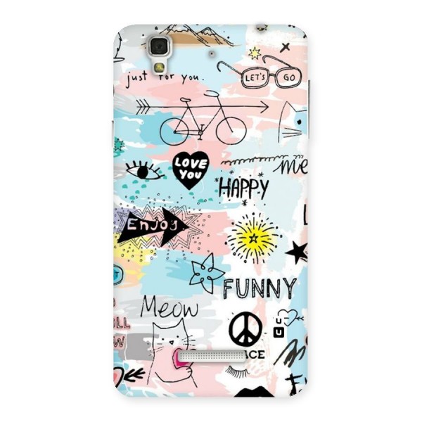 Peace And Funny Back Case for Yu Yureka