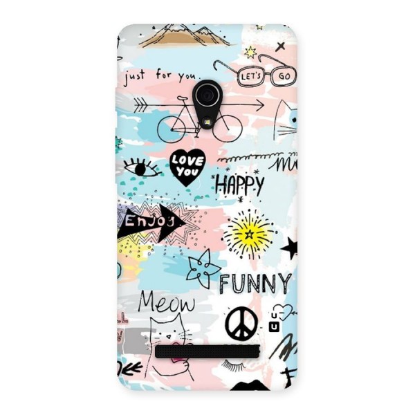 Peace And Funny Back Case for Zenfone 5
