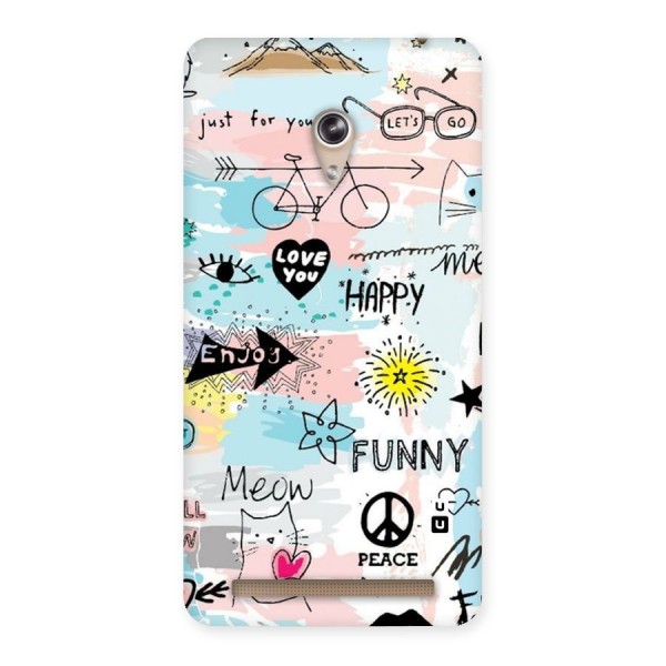 Peace And Funny Back Case for Zenfone 6