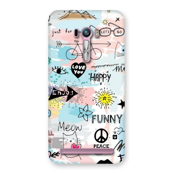 Peace And Funny Back Case for Zenfone Selfie