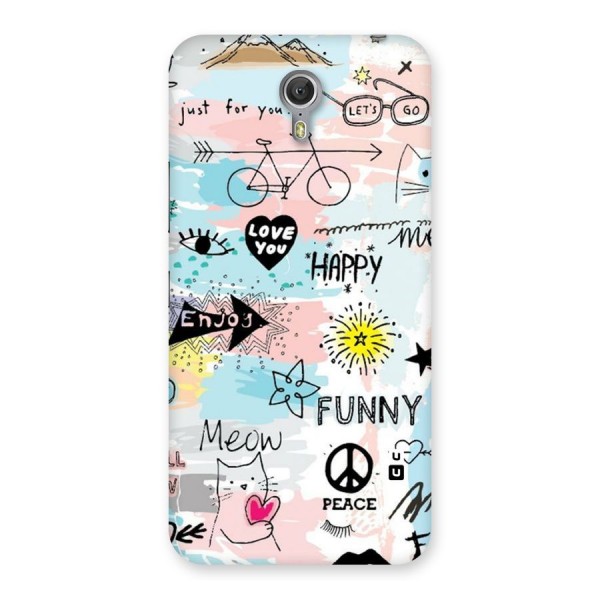Peace And Funny Back Case for Zuk Z1
