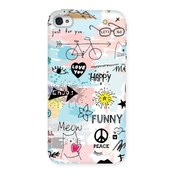 Peace And Funny Back Case for iPhone 4 4s