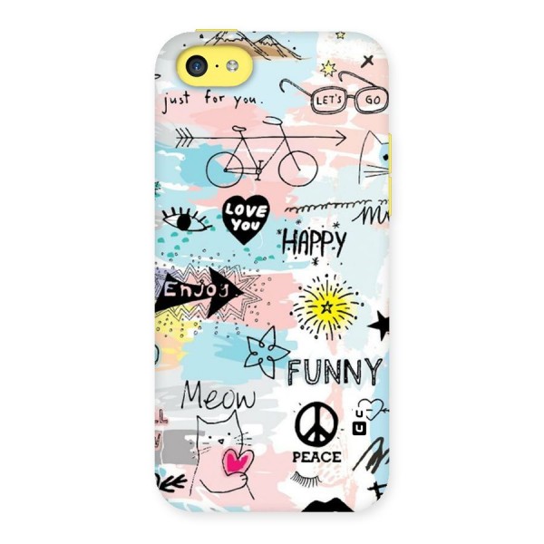 Peace And Funny Back Case for iPhone 5C