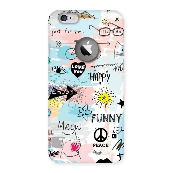 Peace And Funny Back Case for iPhone 6 Logo Cut