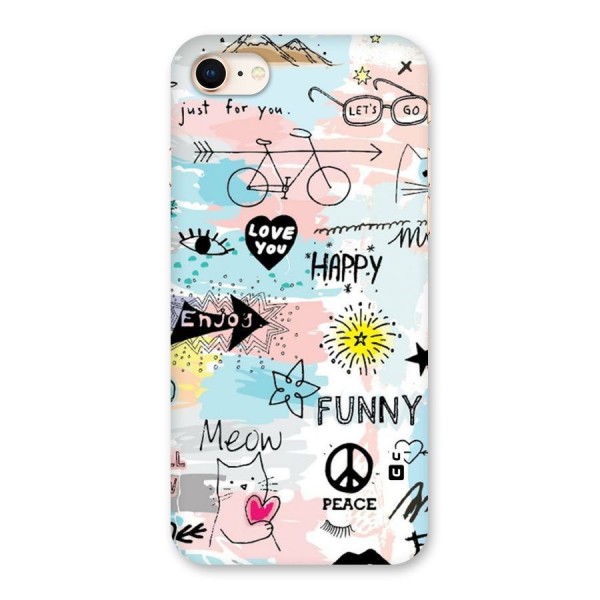 Peace And Funny Back Case for iPhone 8