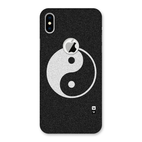 Peace Disorted Back Case for iPhone X Logo Cut
