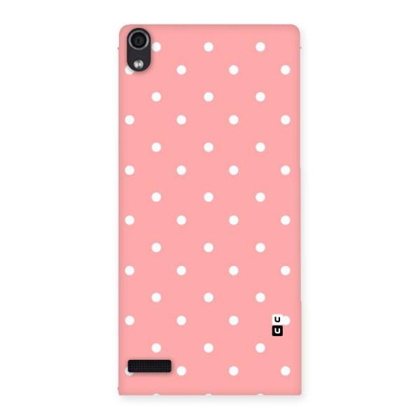 Peach Polka Pattern Back Case for Ascend P6