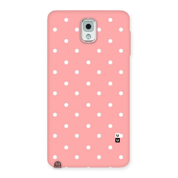 Peach Polka Pattern Back Case for Galaxy Note 3