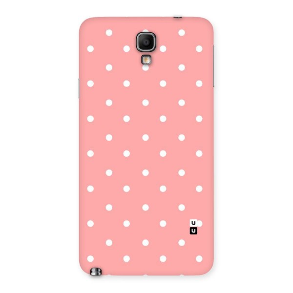 Peach Polka Pattern Back Case for Galaxy Note 3 Neo