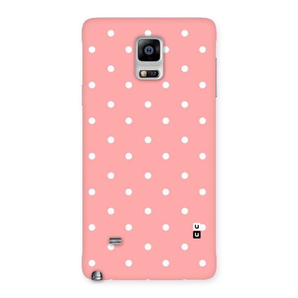Peach Polka Pattern Back Case for Galaxy Note 4