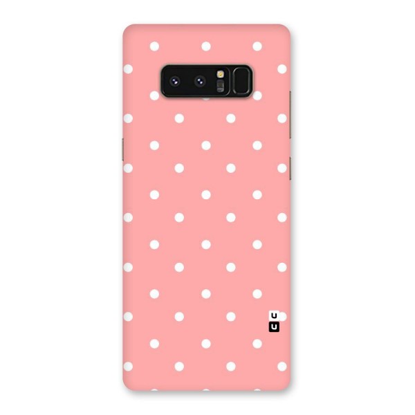 Peach Polka Pattern Back Case for Galaxy Note 8