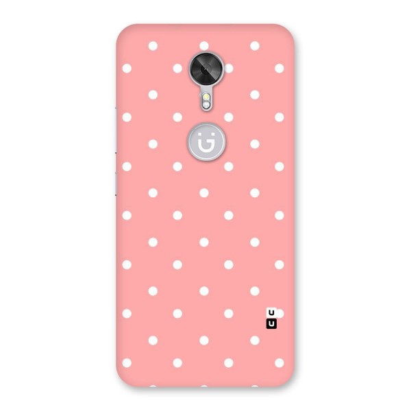 Peach Polka Pattern Back Case for Gionee A1