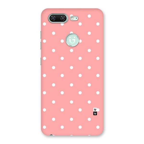 Peach Polka Pattern Back Case for Gionee S10