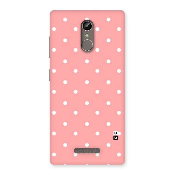 Peach Polka Pattern Back Case for Gionee S6s
