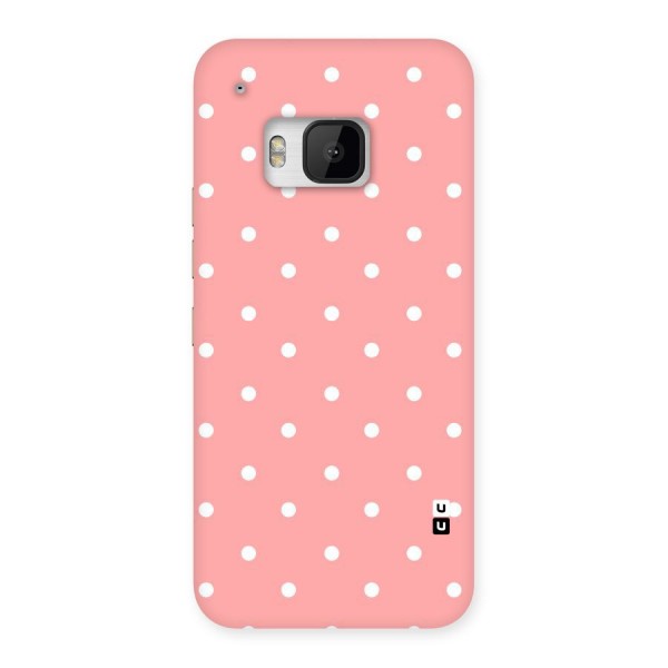 Peach Polka Pattern Back Case for HTC One M9