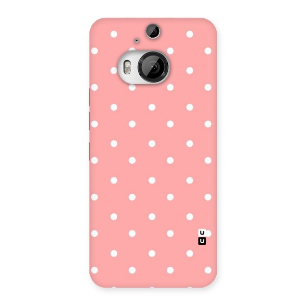 Peach Polka Pattern Back Case for HTC One M9 Plus