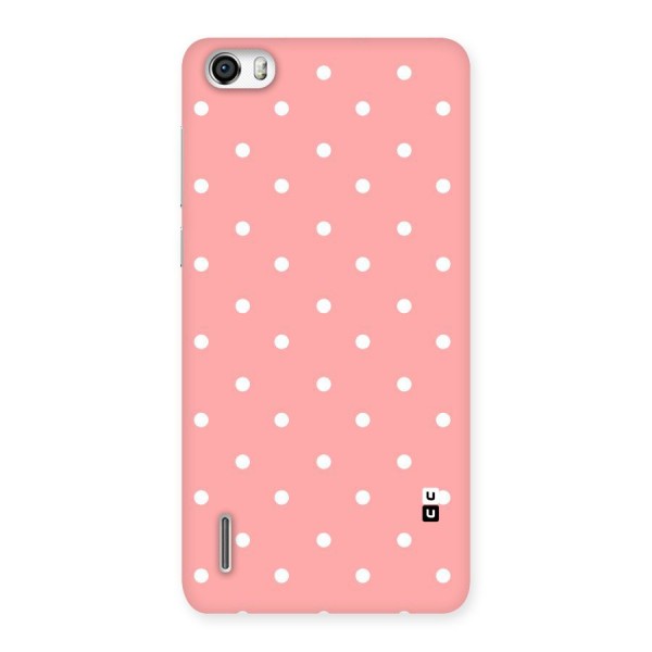 Peach Polka Pattern Back Case for Honor 6