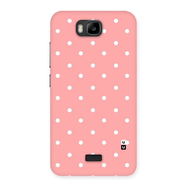 Peach Polka Pattern Back Case for Honor Bee