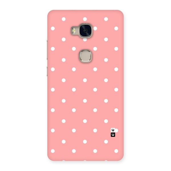 Peach Polka Pattern Back Case for Huawei Honor 5X