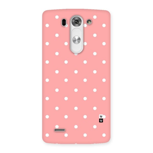 Peach Polka Pattern Back Case for LG G3 Mini