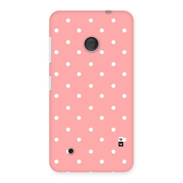 Peach Polka Pattern Back Case for Lumia 530