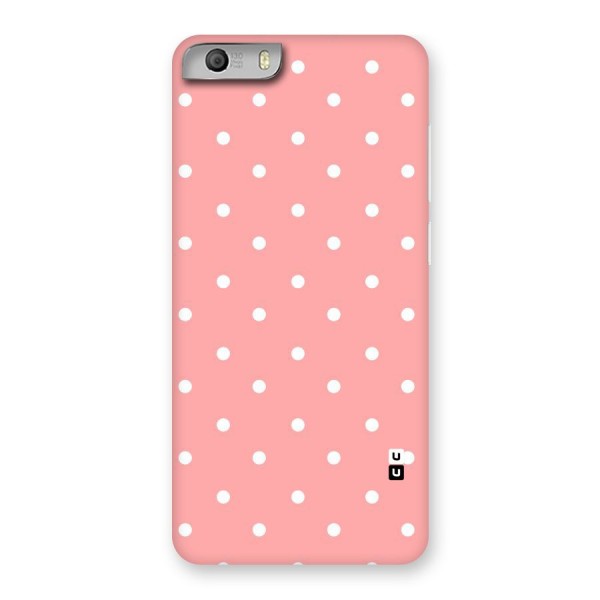 Peach Polka Pattern Back Case for Micromax Canvas Knight 2