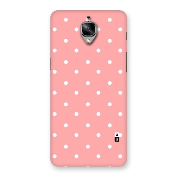 Peach Polka Pattern Back Case for OnePlus 3
