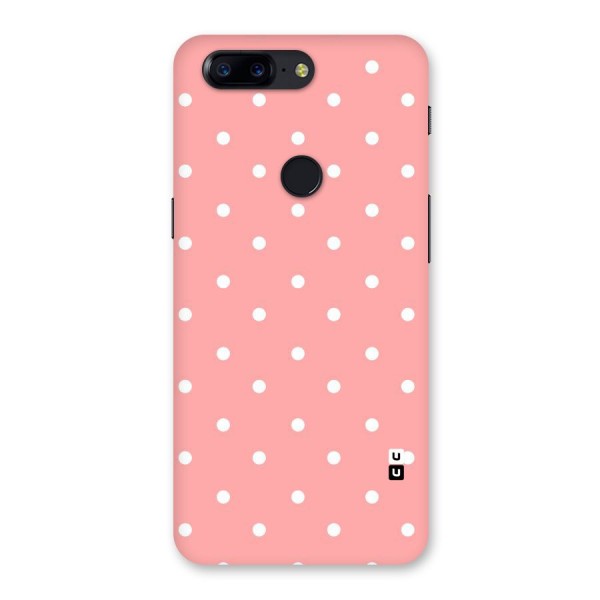 Peach Polka Pattern Back Case for OnePlus 5T