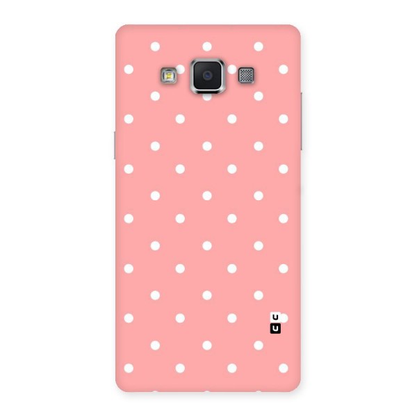 Peach Polka Pattern Back Case for Samsung Galaxy A5
