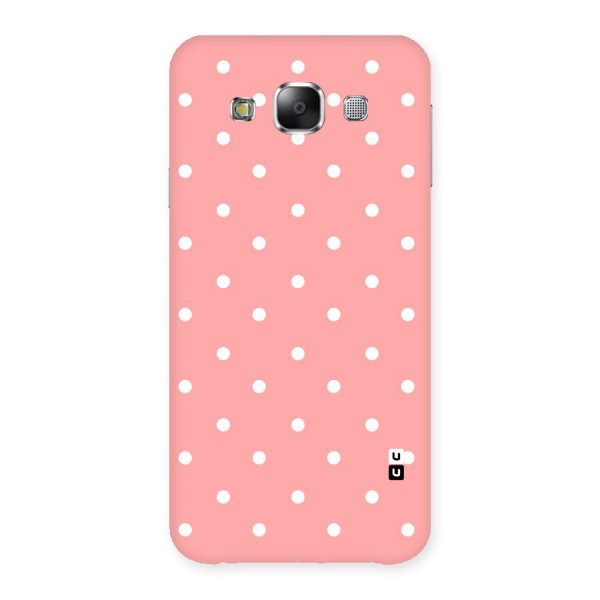 Peach Polka Pattern Back Case for Samsung Galaxy E5