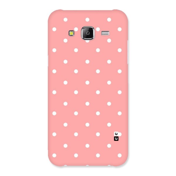 Peach Polka Pattern Back Case for Samsung Galaxy J5