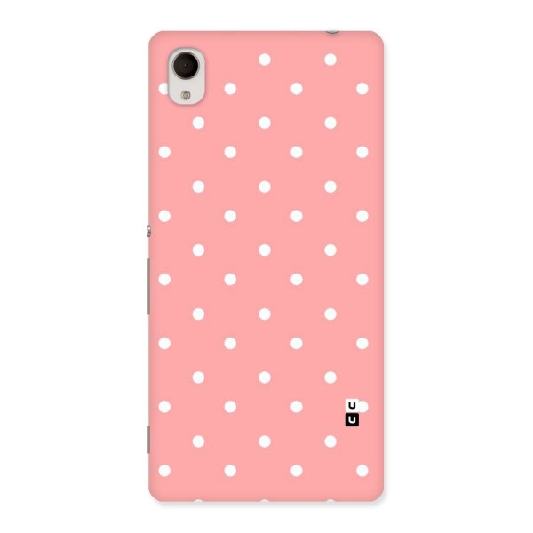 Peach Polka Pattern Back Case for Sony Xperia M4