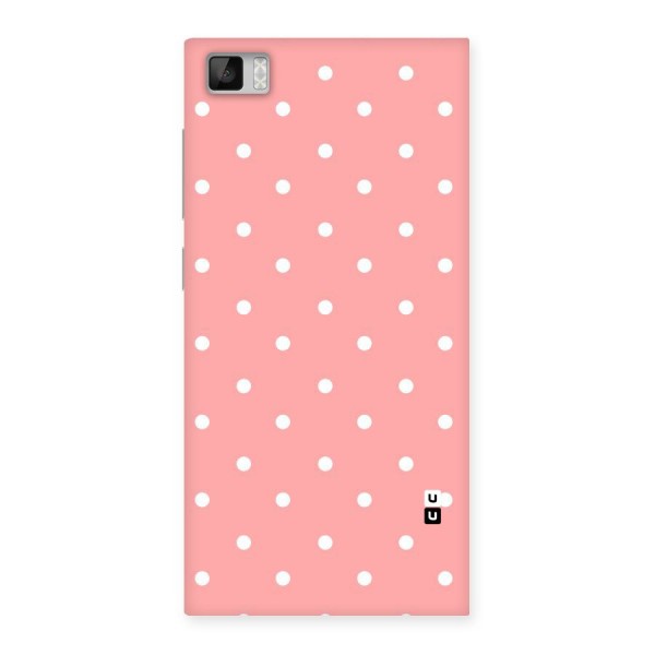 Peach Polka Pattern Back Case for Xiaomi Mi3