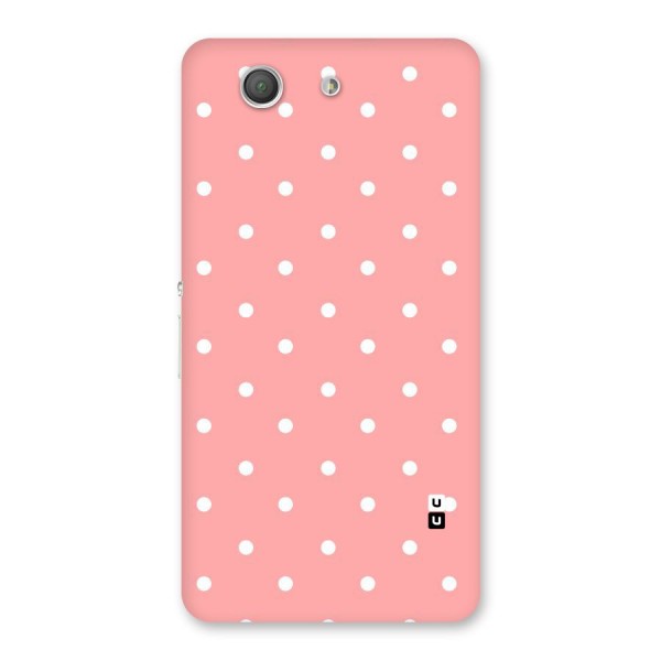 Peach Polka Pattern Back Case for Xperia Z3 Compact