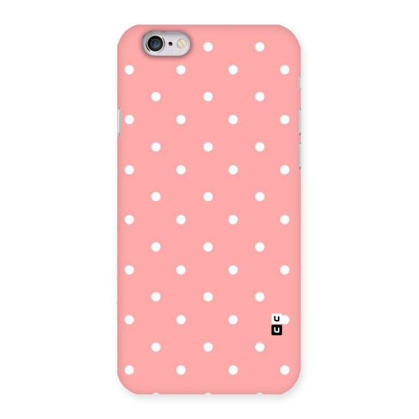 Peach Polka Pattern Back Case for iPhone 6 6S
