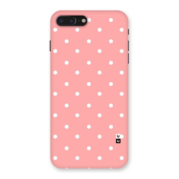 Peach Polka Pattern Back Case for iPhone 7 Plus